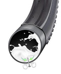 Cutaway view of Two Pack 700C Self Sealing Bike Tubes 35C To 43C Puncture Resistant AV48mm Valve showing sealant within the tube.