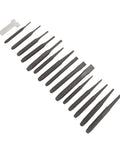 16 Piece Mechanics Punch And Chisel Set With Pin Center Taper Punches Cold Chisels Premium Heat Treatment Steel Heavy Duty Anti Rust Impact Proof Tool Kit For Auto Shop And Garage Repair Jobs, 16-piece set