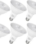 Pack of 6 Outdoor LED Flood Light Bulb 15W To 150W Equivalent Waterproof PAR38 Dimmable Daylight 5000K 1600 Lumens E26 Base