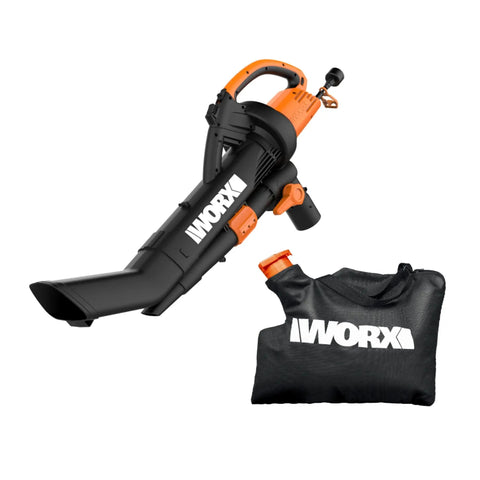 3 In 1 Leaf Blower Mulcher Vacuum For Easy Lawn Care With 350 CFM Airflow And 210 MPH Mulches Leaves At 18 To 1 Ratio WG509 with bag