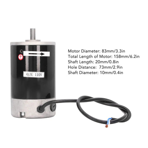 Beefy 550W Mini Lathe Motor With Low Noise And High Torque Drive 6000 RPM Max Stable Iron Construction For 7x14 CJ18A Lathes 110V