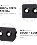 Sliding Barn Door Track Connection Plates Kit Black Carbon Steel Straight Brace Joints No Fuss Easy Install Connector Set details