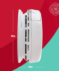 Side view of Talking Hardwired Photoelectric Smoke And Carbon Monoxide Detector With Voice Alerts And Location, showing dimensions.
