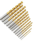 Pro Grade M42 Cobalt Drill Bit Set For Concrete Masonry Ceramic Tile And Stainless Steel With Wear Resistant Titanium Coating, 13 pieces.