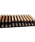 Game Changer Acoustic Wood Slat Wall Panels For Knockout Noise Dampening And Super Modern Room Refresh featuring six texture samples.