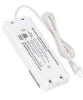 Dimmable LED Driver Transformer 25W Power Supply 120V AC To 12V DC For LED Strip Lights, white with attached power cord, ETL listed