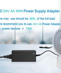 Beefy 24V DC Power Supply 4A 96W 100 240V AC To 24V DC Switching Adapter connected to a small fan on a table