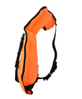 Adult Snorkel Vest With Front Pocket And Safety Whistle Lightweight Inflatable Buoyancy Aid Adjustable Straps For Comfortable Fit Over 200 Pounds Portable Orange X Large Snorkeling Gear For Swimming And Diving side view
