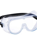 Heavy Duty Anti Fog Safety Goggles Provide Top Shelf Eye Coverage With Sweat Proof Lenses For Lab Setup Yard Chores Or Workshop Projects Meets Ansi Z87 Guidelines. Clear lenses with black strap.