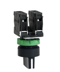 Harmony XB5 Selector Switch for industrial machinery, plastic bezel, 3 positions stay put, 2 NO contacts, panel mount control switch