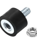 M5 Rubber Mount Isolator 15x10mm Cylindrical Anti Vibration Dampener With Lock Nuts For Auto Bobbin Generator And Air Compressor Setups Zinc Plated M5 Thread Size For Easy Fit And Secure Lock Nuts, black rubber mount with nut