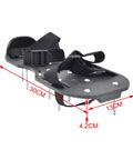 Lawn Aerator Shoes With Spikes For Grass And Garden One Size Fits All No Fuss Manual Aeration Tool showing dimensions and straps