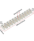 10 Pack White Screw Terminal Block Dual Row Wire Connector Strip 12 Position 10 Amp 380 Volt Easy DIY Insertion And Tighten.