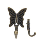 Heavy Duty Vintage Wall Coat Hooks A Real Heavy Hitter Five Piece Set Pre Drilled Screws Included showing a butterfly design hook.