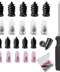 DIY Tire Repair Kit With Two Plug Sizes Screw In Tire Plugs With Box And Driver Fast Self Service Puncture Fix For Roadside