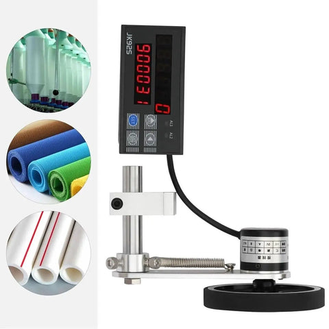 Straight Up Precise Digital Length Counter Measuring Wheel With Dual Relay Outputs And Power Off Memory Snaps Onto Cables Or Fishing Line 0 To 999999 Range Dead Easy Setup