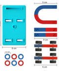 Hands On Science Magnets Experiment Kit For Kids And Students, Cool Physics And STEM Tools, shown with magnets and accessories