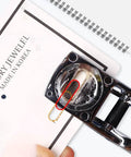 Heavy Duty Single Oval Hole Puncher for Scrapbooking Handheld Paper Cutter With Clear Alignment Window Pro Grade Build Easy
