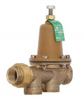 Watts LF25AUB-Z3 water pressure reducing valve, brass body, 3/4 in NPT female union x female, polymer seat (front view)