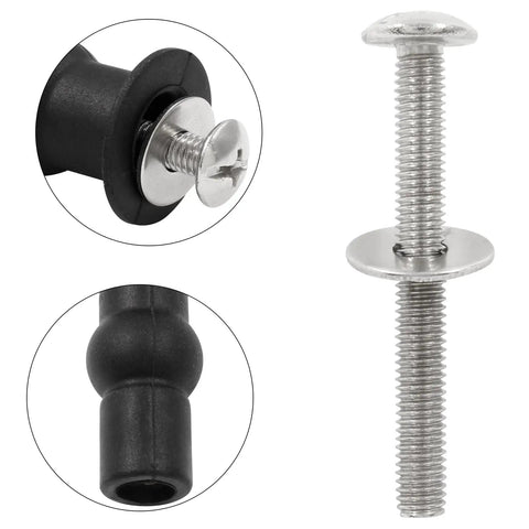 Heavy Duty Stainless Steel Toilet Seat Bolts Fix That Wobbly Seat In No Sweat Fashion M6 Thread with rubber expansion gaskets