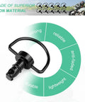 Close-up of No Sweat 1/4 Turn Quick Release Fasteners With Universal D Ring Clips For Car Panel Trim and Bike Fairings.
