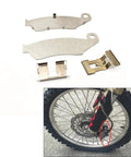 Disc Brake Pads For Motorcycle Front And Rear Calipers With Pin And Spring Kit Off Road Bikes Ready To Roll Quiet Braking And Noise Reduction For Smoother Rides Durable High Performance Pads, front view with pin and spring kit
