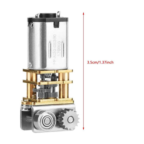 12V DC Micro Gear Motor 11 RPM Right Angle Metal Gearbox For 3D Printing Pen, compact and durable N20 motor with metal gears
