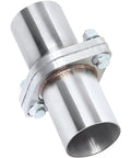Heavy Duty 304 Stainless Steel Exhaust Flange Repair Pipe Kit For Cars And Trucks With 2 5 Inch Outside Diameter close-up view of steel connector.