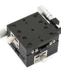 High Precision 60x60x40 Millimeter XY Linear Stage With Cross Roller Rails, Manual Micrometer Fine Adjustment, Aluminum Body