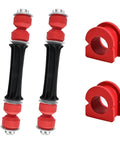 Beefed Up Front Stabilizer Sway Bar Link Kit 4Pc With Red Bushings 36mm For Silverado Tahoe GMC Yukon Cadillac Escalade 2004 2019 Replacement Front Suspension Parts, red bushings and brackets