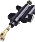 Front view of Rear Hydraulic Brake Master Cylinder 10mm For 50cc To 125cc ATVs And Dirt Bikes Beefed Up Braking With Tight Caliper Control Fits Taotao Roketa BMS Coolster Chinese ATVs Banjo Bolt 10mm Black Finish