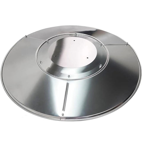 Patio Heater Reflector Shield 33 Inch Diameter Top Dome Replacement Part For Propane Outdoor Heaters Universal 3 Hole Mount Fits Tall Umbrella