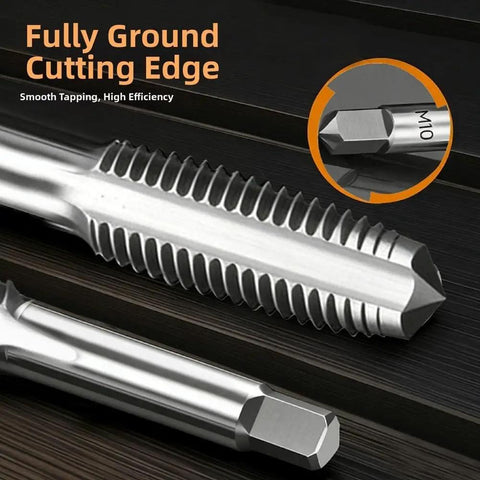 Get This Sweet Hss Hand Tap And Die Set For M6 To M10 Metal Threads With Smooth Flutes Perfect For Serious DIYers And Workshop Pros Needing Solid Screw Thread Repair Tools Today, M10 tap and die set with fully ground cutting edge for metal threads