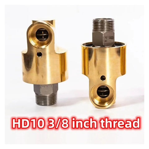 Brass 3/8 Inch 360 Degree Rotary Joint Swivel Coupling For Water Air Oil Systems Heavy Duty Universal Brass Rotation Union Connector DN10 HD10 Inline Rotating Joint With High Flow Performance, HD10 3/8 inch thread