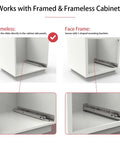 6 Pair 14 Inch Undermount Drawer Slides Soft Close Full Extension Cabinet Hardware for framed and frameless cabinets.