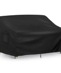 Waterproof Patio Loveseat Cover For 2 Seater Outdoor Furniture With Air Vent And Handles Fits 54W X 37D X 35H Inches Black