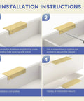 Installation guide for 10 Pack Gold Edge Finger Pulls For Cabinets Aluminum Cabinet Handles