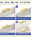Installation steps for Twenty Five Pack Kitchen Cabinet Handles Three And Three Quarters Inch Matte Gold Pulls for dresser drawers
