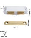 Heavy Duty 24 Piece Magnetic Cabinet Door Catches With Double Magnets And Metal Strike Plates Keep Kitchen Cupboards Closet Drawers Secure And Stop Slamming Noise For Smooth Operation Today - detailed measurement image.