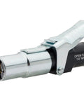 Locking Air Chuck With Six Steel Jaws That Grip Any Schrader Valve For Hands Free Tire Inflation, No Leaks Or Slippage, Open Flow Up To 150 PSI