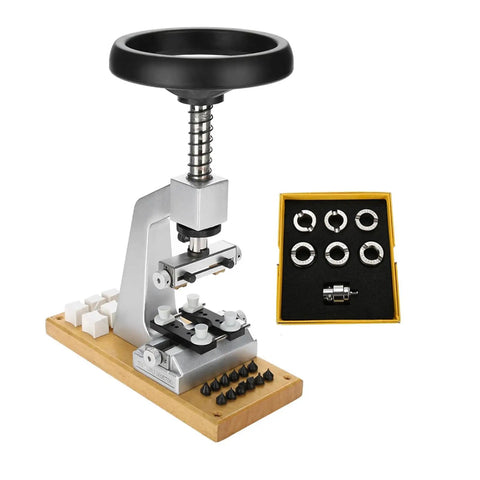 Pro Grade Watch Case Opener Kit For Bench Top With Six Notches And Adapter, 5700 Back Opener, Adjustable Holder, Chucks, Pawls, Screws And Dies