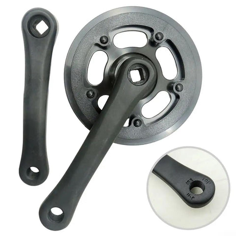152mm Square Taper Bike Crankset With 32T Chainring, Aluminum Alloy, Beefy Single Speed Drive Train, Square Hole Bottom Bracket