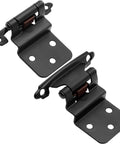 2 Pack Self Closing Cabinet Hinges With Concealed Soft Close Overlay Flush Mount For Cabinets And Furniture Doors No Visible Hardware Sleek Hidden Hinge System For Kitchen Bathroom And Closet Easy Install Black shown in black finish