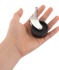 2 Pack 1.5 Inch Silent Rubber Furniture Caster Wheels With Stem For Sofa Coffee Table Replacement Trolley Wheels Smooth Glide