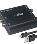 RF Modulator For AV To Coax Output With Channel 3 4 Switch Perfect For Old School Gaming And Modern Set Top Boxes Converts CVBS