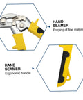 Heavy Duty Hand Seamer Tool For Metal Plate Folding And Seam Bending Ergonomic Over Molded Non Slip Handle Pro Grade All Steel