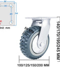 Heavy Duty Caster Wheels With Top Plate Swivel And Brakes For Furniture, Workbenches, Trolleys, Garage And Workshop Projects