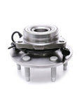 Front Wheel Hub Bearing Assembly 515036 For Chevy Silverado 1500 1999-2006 4x4, shown from front view, showcasing metal structure.