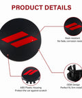 4 Pack 63mm Slash Wheel Center Cap Covers Red For Dodge Charger Challenger Durango Journey Dart Avenger Hornet R/T SRT Hub Caps With Valve Stem Caps, Durable Non Fading Rim Trim Replacement product details diagram