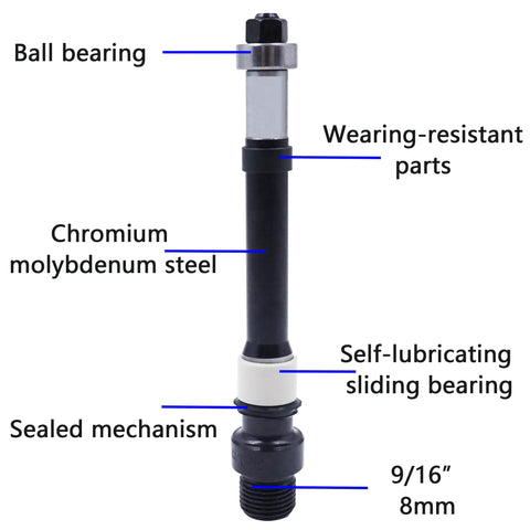 Flat Pedals For Mountain Road And Gravel Bikes Lightweight 154.5 Grams Each Nine Sixteenth Inch Thread spindle parts